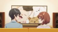 Saito watches Akane's favorite film with her (Image via Studio Gokumi and AXsiZ)